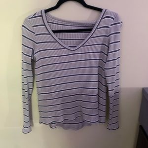 Light/ dark gray striped Long sleeve from American eagle.